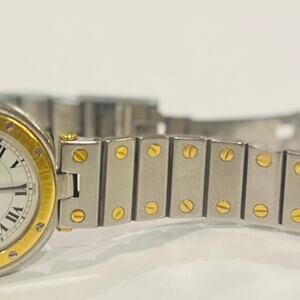 Cartier Santos Ronde 8191 Stainless Steel & 18k Yellow Gold 27mm Watch